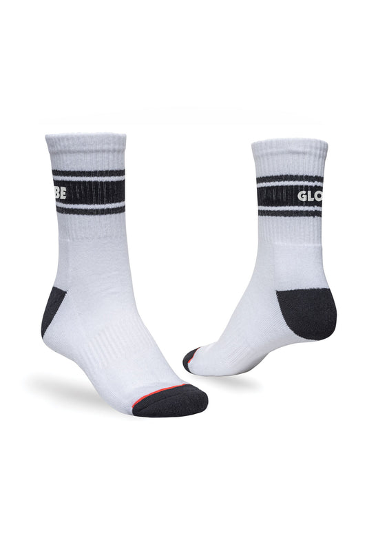 Triple Stripe Crew Sock 5 Pack - Assorted - Globe Brand AU