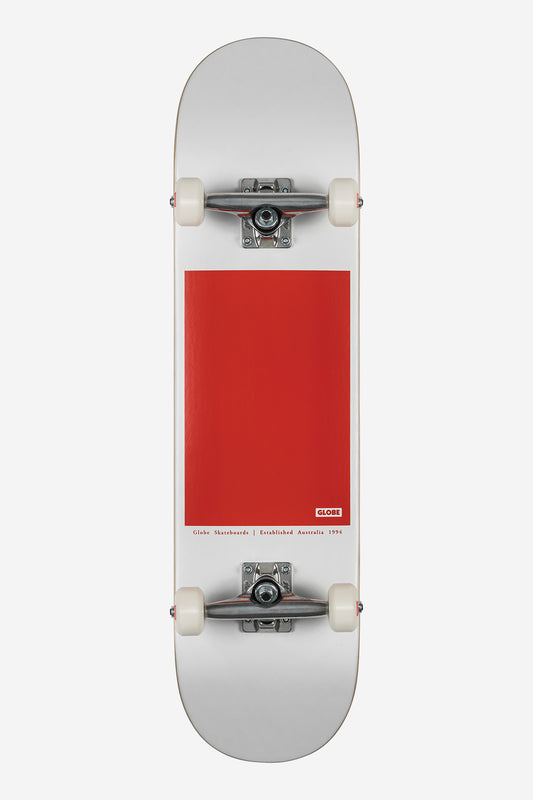 G0 Block Serif 8.0" Complete - White/Red - Globe Brand AU