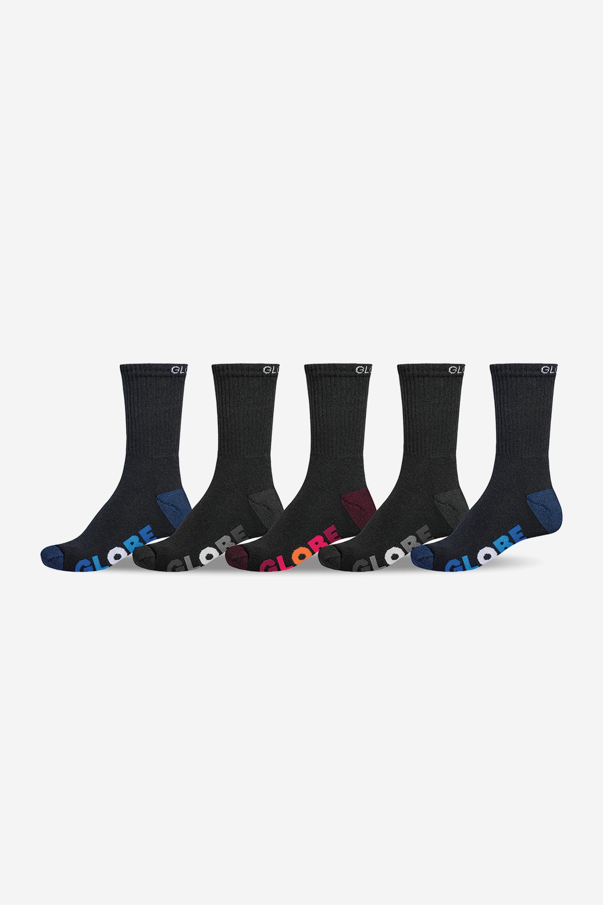 Boys Multi Stripe Crew Sock 5 Pack - Globe Brand AU