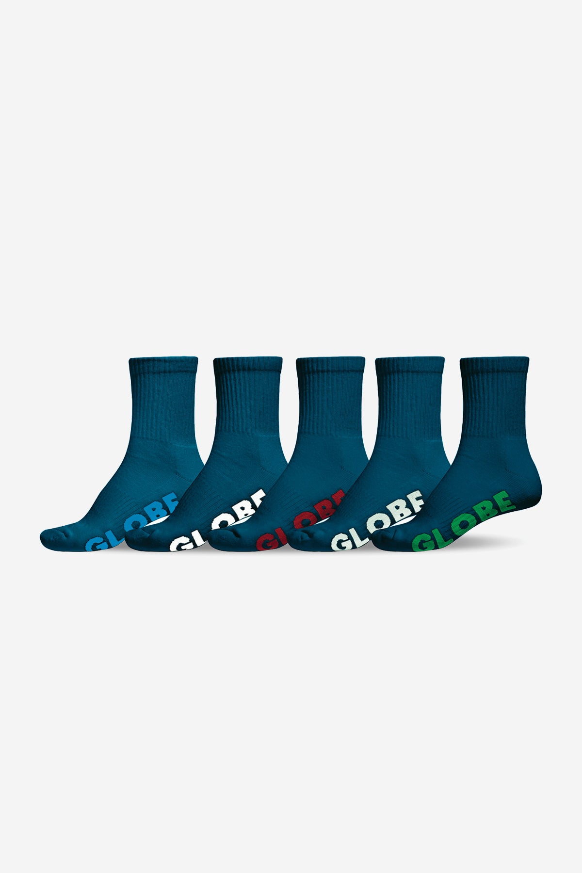 Junior Stealth Crew Sock 5 Pack - Globe Brand AU