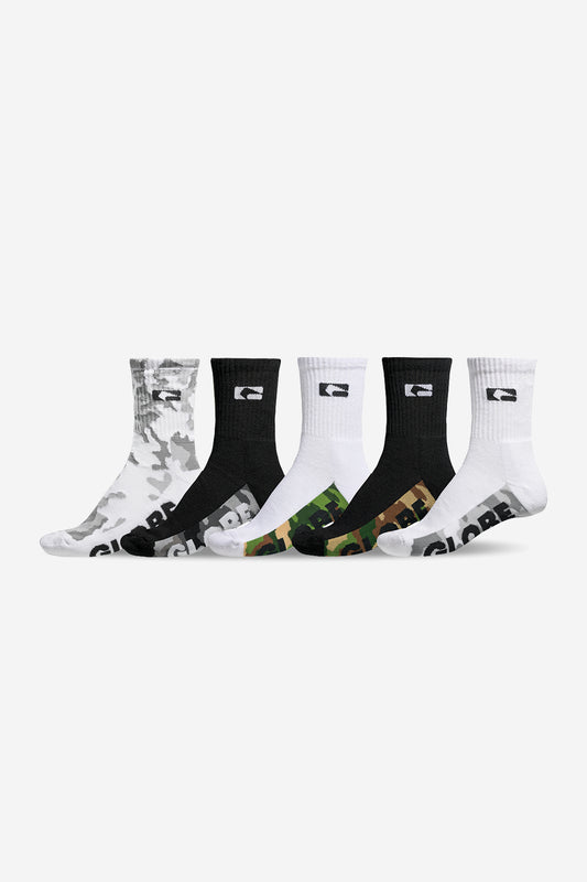 Malcom Crew Sock 5 Pack - Globe Brand AU