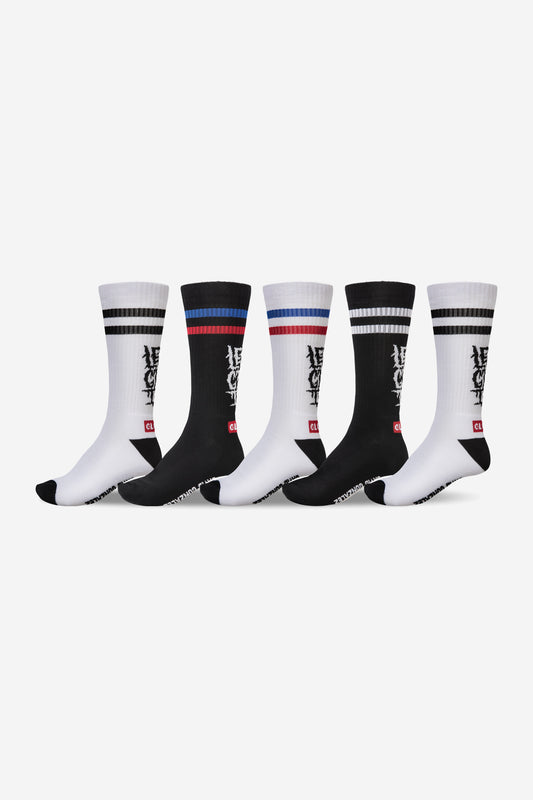 Let's Get It Crew Sock 5 Pack - Globe Brand AU