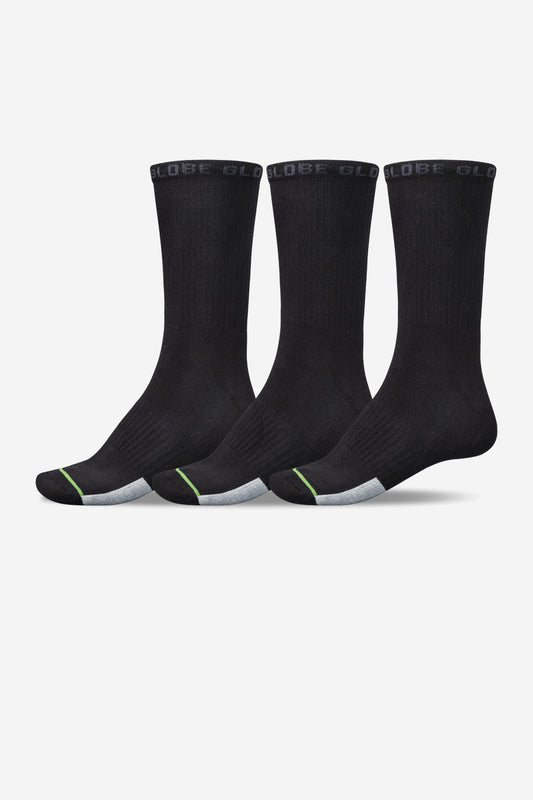 Low Impact Crew Sock 3 Pack - Globe Brand AU