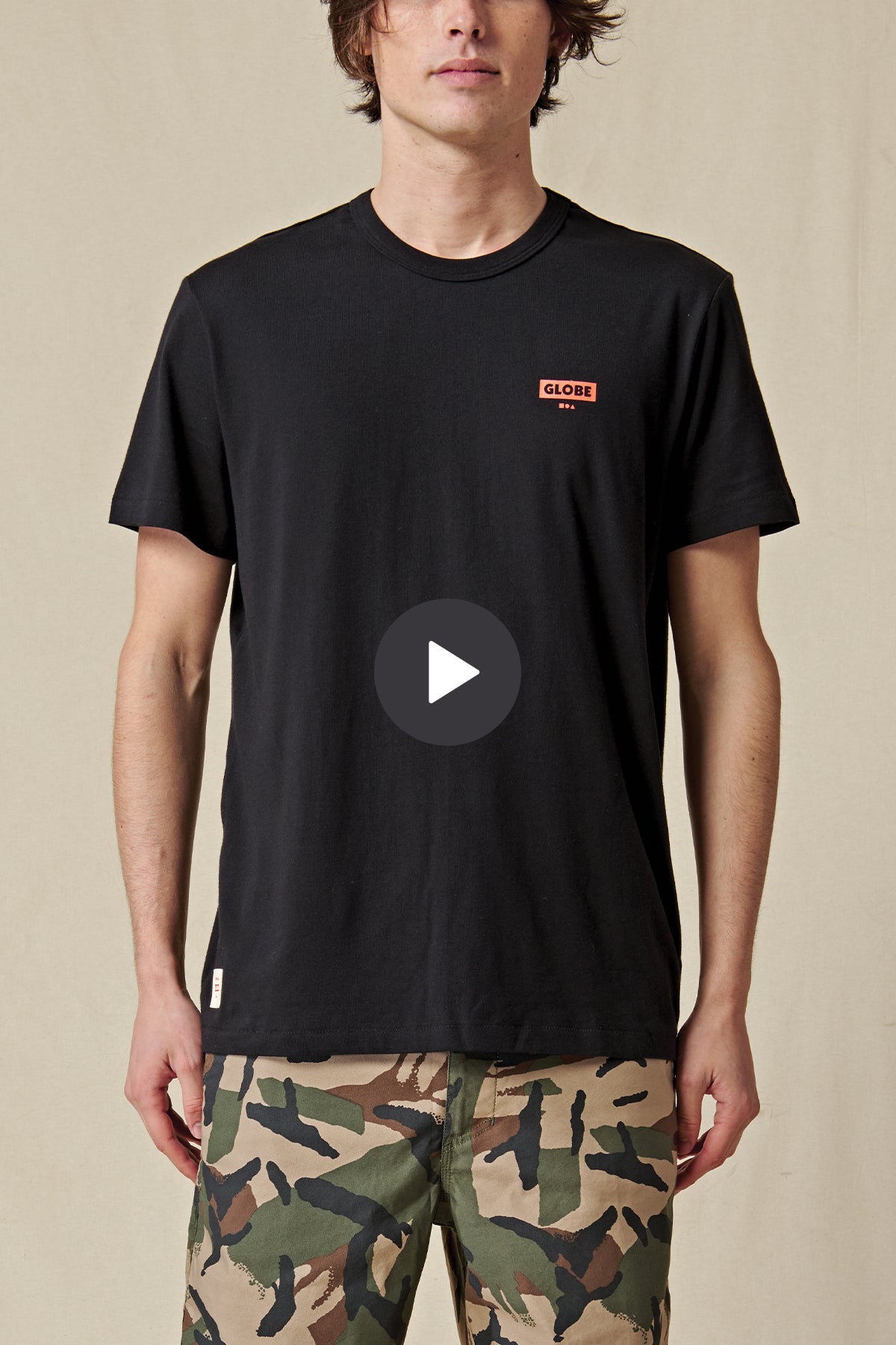 Living Low Velocity Tee - Black - Globe Brand AU