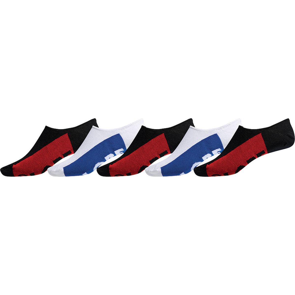 Globe Invisible Sock 5 Pack Black/White, Socks Globe Brand Australia