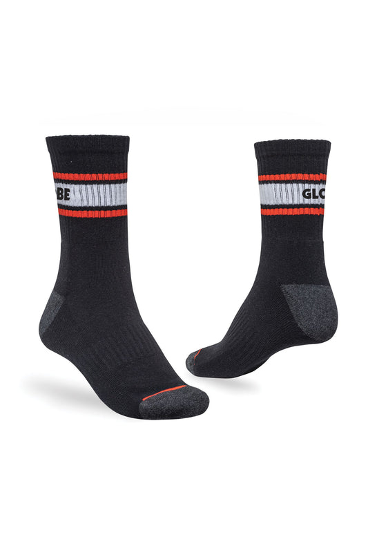 Triple Stripe Crew Sock 5 Pack - Assorted - Globe Brand AU