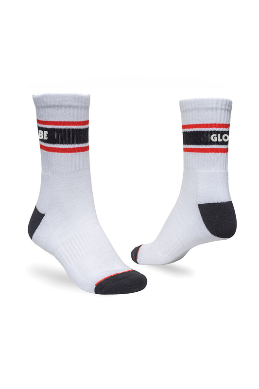 Triple Stripe Crew Sock 5 Pack - Assorted - Globe Brand AU