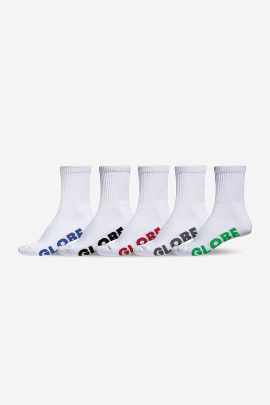 Boys Stealth Crew Sock 5 Pack - Globe Brand AU
