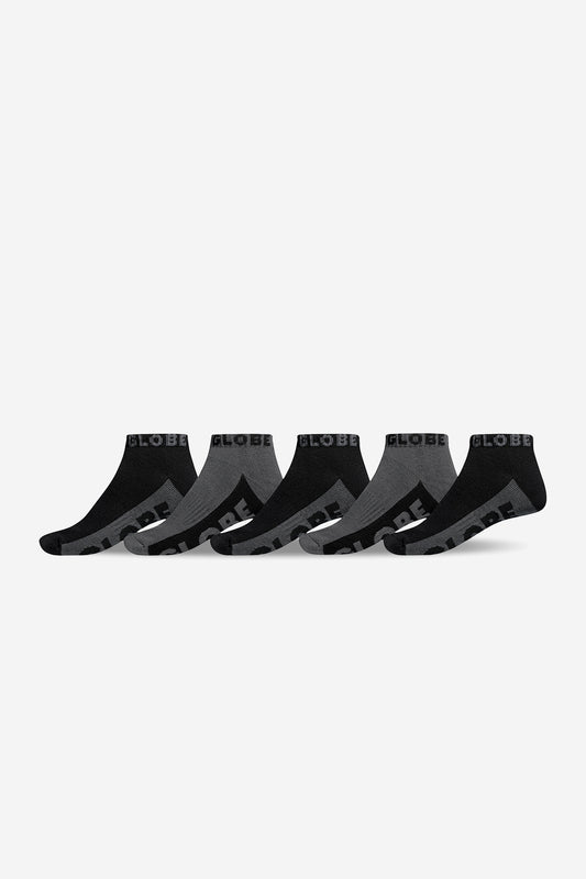 Black/Grey Ankle Sock 5 Pack - Globe Brand AU