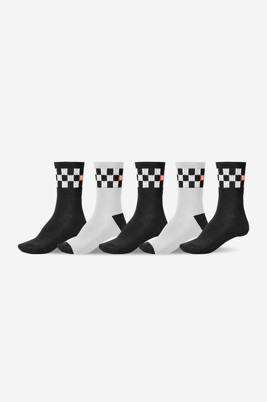 Checker Crew Sock 5 Pack - Globe Brand AU