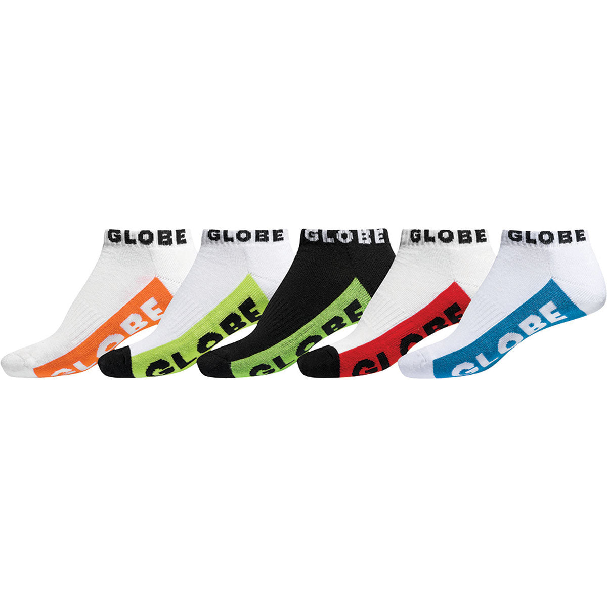 Globe Boys Multi Brights Sock 5 Pack Multi Coloured, Socks Globe Brand Australia