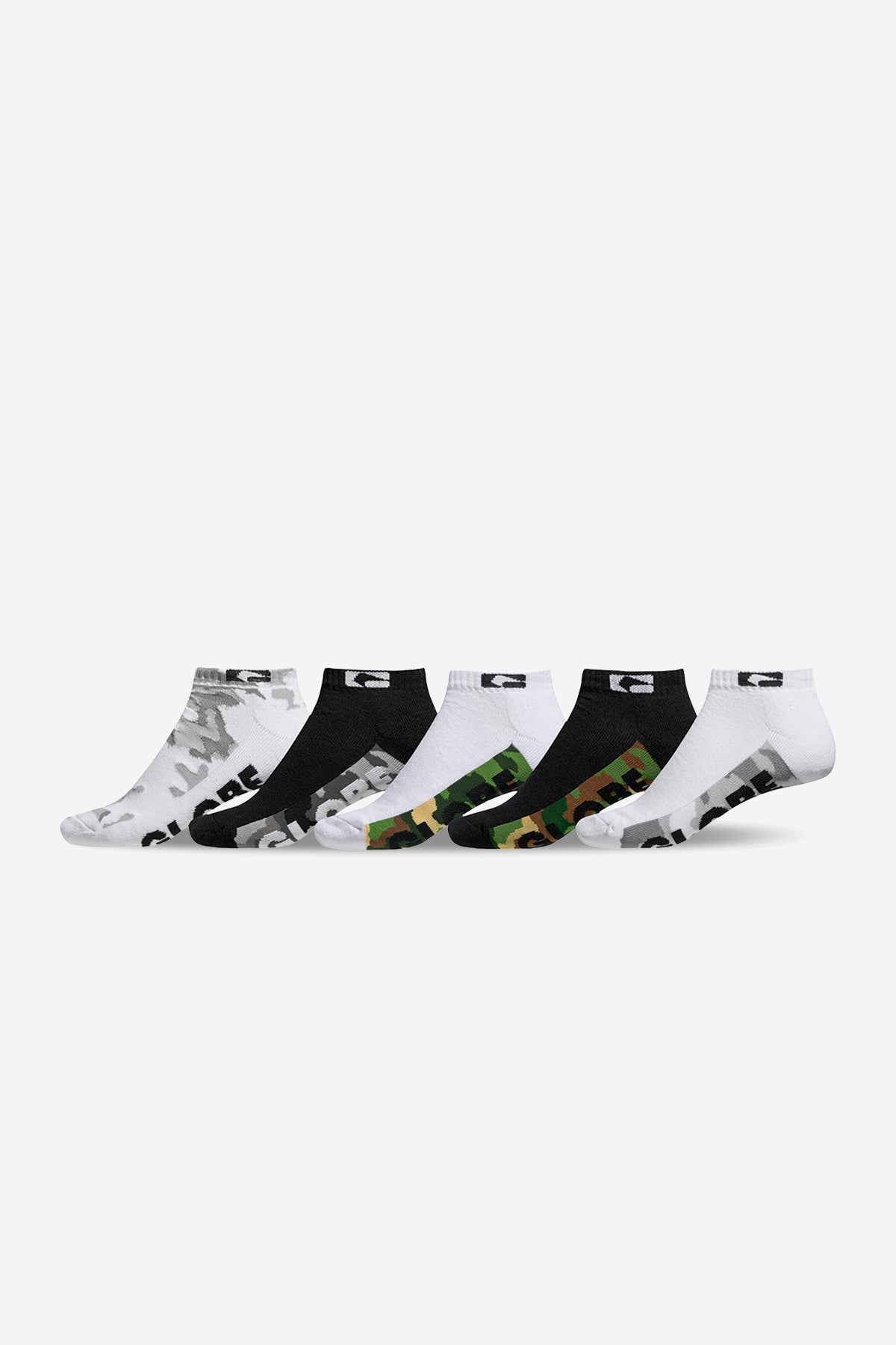 Ankle Sock 5 Pack Camo Globe AU